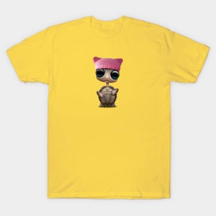 Cute Baby Turtle Wearing Pussy Hat T-Shirt